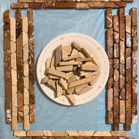 Ciottoli bianchi, tessere a due tagli, sfusi.