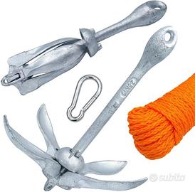 Kit ancora a ombrello 4 kg + catena + cima 30 mt.