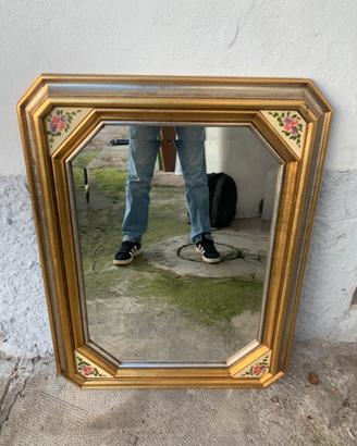 Specchio anni 70’ decorato a mano
