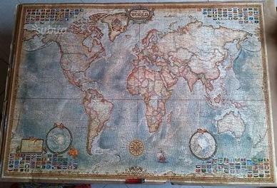 Quadro puzzle mappamondo