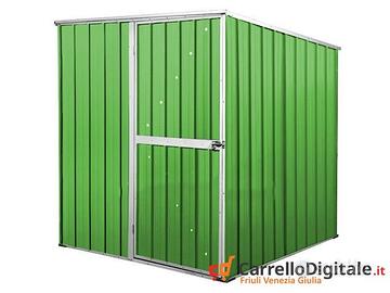 Box da giardino lamiera 175x185cm verde chiaro