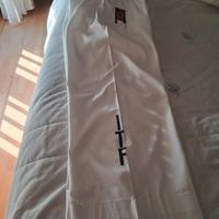 pantaloni  x arti marziali con cintura bianca
