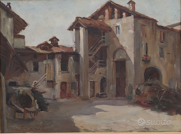 Quadro Graziani cortile lombardo