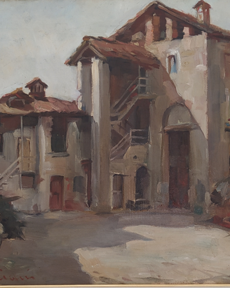 Quadro Graziani cortile lombardo