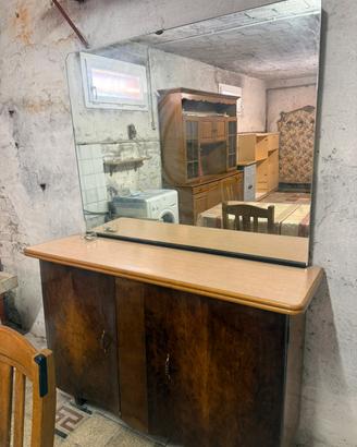 Credenza Buffet Vintage con Grande Specchiera