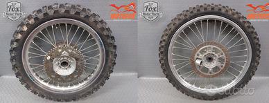 COPPIA RUOTE CERCHI HUSQVARNA anni 90 21/19