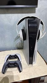Playstation 5 con 2 controller + cuffie gaming