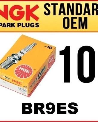 NGK BR9ES KIT 10 CANDELE DI ACCENSIONE ORIGINALE N