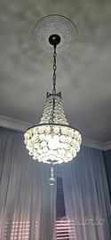 lampadario a gocce di cristallo 