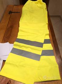 Pantaloni waterproof antipioggia giallo fluo dpi