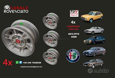 4 Cerchi lega CROMODORA CD66 13 4x98 Alfa Romeo