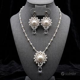 Collana Orecchini Cristallo Swarovski Vintage