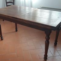 tavolo di castagno apribile a libro originale