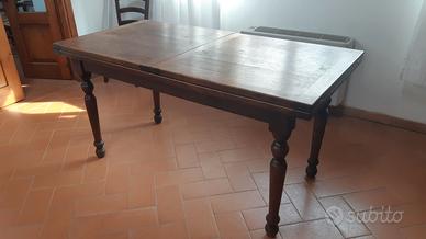 tavolo di castagno apribile a libro originale