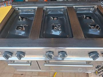 cucina professionaleOLIS 6 fuochi . inox  linea 70