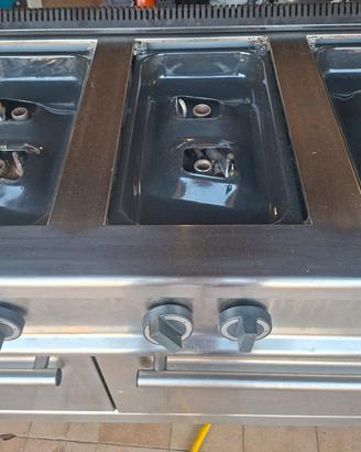 cucina professionaleOLIS 6 fuochi . inox  linea 70