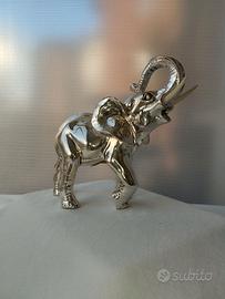 Elefante laminato argento di gioielleria