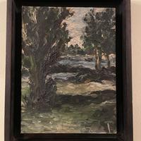 Quadro paesaggio con cornice a cassetta