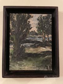 Quadro paesaggio con cornice a cassetta