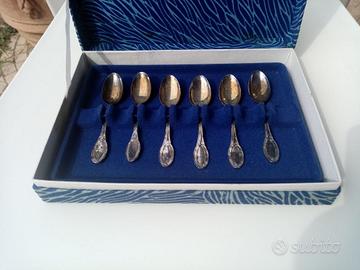 Set 6 Cucchiaini Vintage Argento 800/1000 per amat