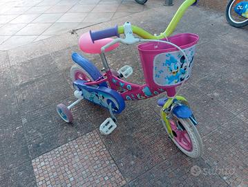  Bici bimba Minnie Mouse con rotelle (misura 12")