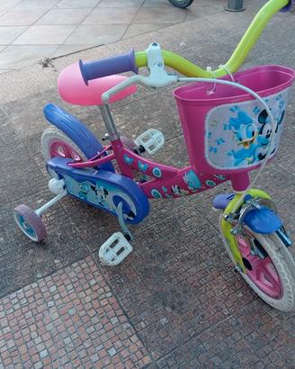  Bici bimba Minnie Mouse con rotelle (misura 12")