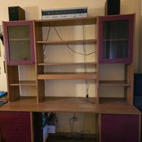 Moblle scrivania più libreria