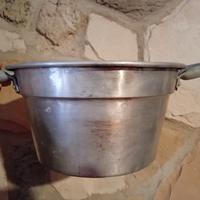 VECCHIO PAIOLO PENTOLA IN ALLUMINIO VINTAGE 