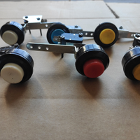 Kit di 6 pulsanti colorati Arcade Vintage con micr