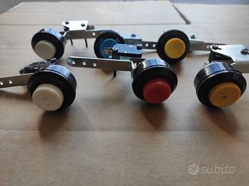 Kit di 6 pulsanti colorati Arcade Vintage con micr