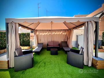 gazebo + fioriere (incl. spalliere)