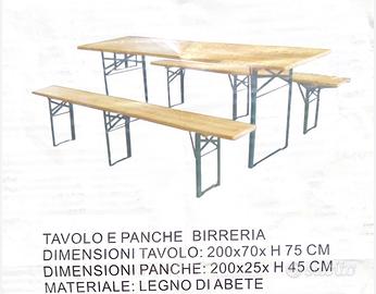 Tavoli e panche birreria