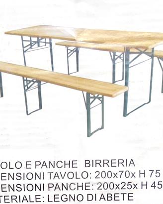 Tavoli e panche birreria