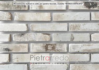 Rivestimento mattoni in cotto BIANCO ANTICATO 2cm