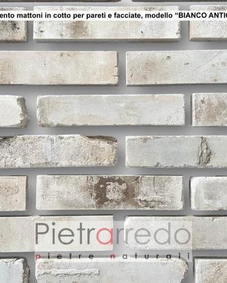 Rivestimento mattoni in cotto BIANCO ANTICATO 2cm
