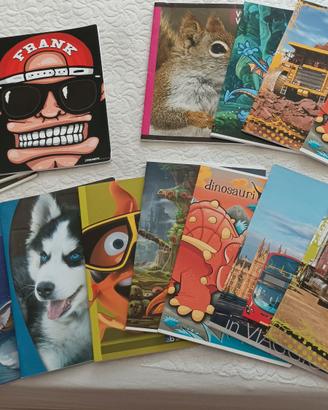 Quaderni a righe di seconda e terza elementare