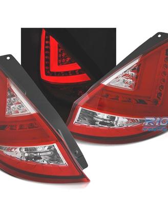 FANALI FORD FIESTA MK7 12-17 BARRE LUMINOSE ROSSO 