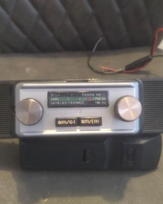 Autoradio epoca FM estraibile frontale argentato