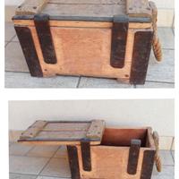 cassa militare piccola in legno del 1906