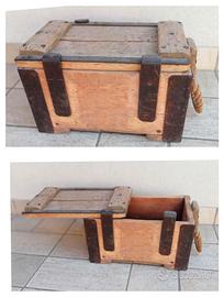 cassa militare piccola in legno del 1906