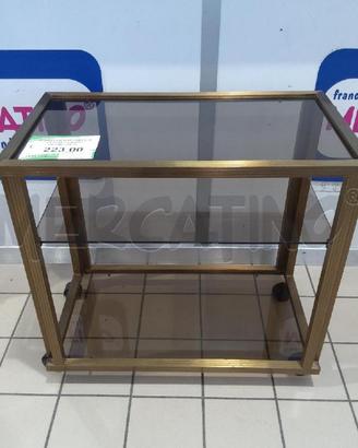 CARRELLO BAR VINTAGE OTTONE DORATO GEOMETRICO