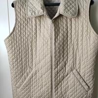 Gilet imbottito trapuntato beige