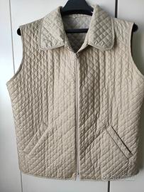 Gilet imbottito trapuntato beige