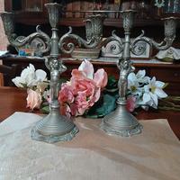 candelabri antichi a 3 braccia – Ottone 