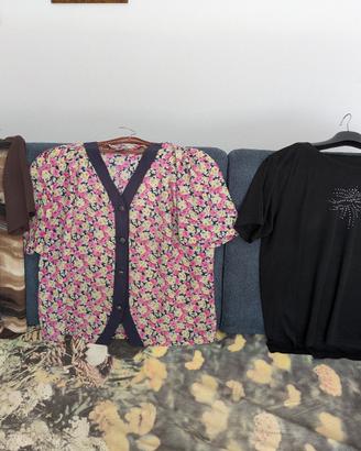 Lotto 3 Bluse Vintage Donna - Floreale e Astratta 
