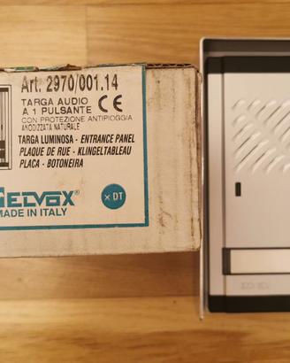 ELVOX 2970 TARGA A 1 PULSANTE CON ANTIPIOGGIA