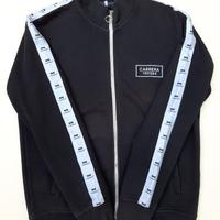 Felpa da uomo full zip Carrera in cotone nero