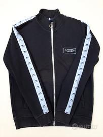 Felpa da uomo full zip Carrera in cotone nero