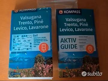 Cartina Kompass Valsugana, Trento, Pine' Levico...