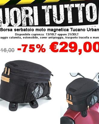 BORSA SERBATOIO MAGNETICA MOTO -75% FUORI TUTTO